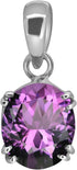 7.55 Carat Natural Amethyst Stone Pendant Necklace Oval Shape Pure 925 Sterling Silver Pendant...