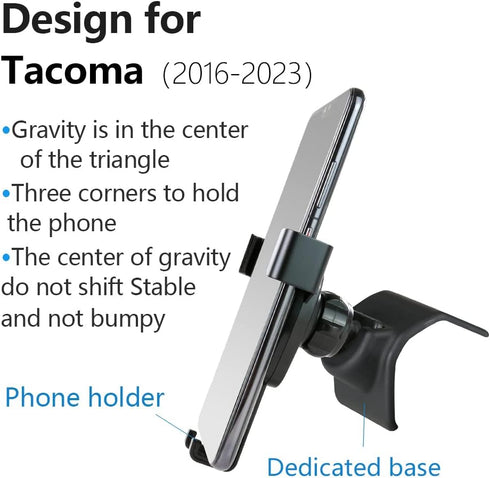 Car Phone Holder for Toyota Tacoma 2016 2017 2018 2019 2020 2021 2022 2023 Auto Accessories Navigation Bracket Interior Decoration Mobile Cell Pho...