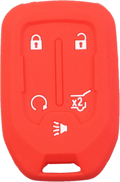 2pcs Silicone 5 Button Smart Key Fob Cover Remote Keyless Entry Bag Compatible with GMC 2017 2018 2019 2020 Acadia 2018 2019 2020 Terrain 2019 202...