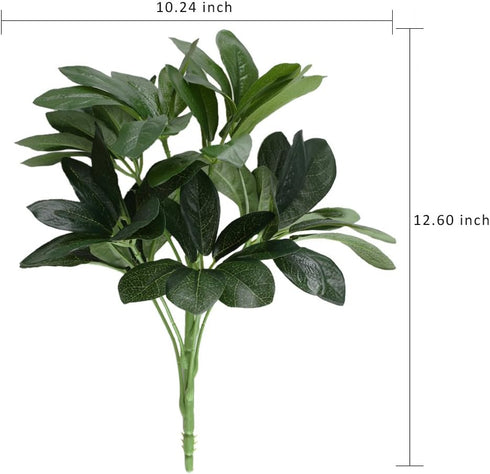 GTIDEA Artificial Shrubs Plants Fake Silk Schefflera Bushes Real Touch Faux Greenery Leaf Arrangements Indoor Outdoor Garden Office Home Table Cen...