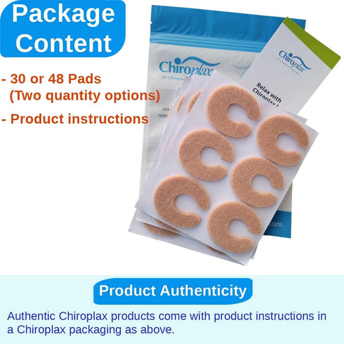 Chiroplax C-Shaped Felt Callus Cushion Pads Protector Rubbing Pain Relief Forefoot Metatarsal | 3/16" Thick (48 Pack)...
