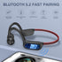 Bone Conduction Headphones with Noise-Canceling MIC, Bluetooth Waterproof Sport Headphones, Open Ear Stereo Headphones up to 10H Playtime, Wireles...