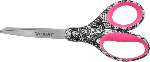 Westcott Trendsetter Straight Lace Pattern Scissor, 8" (16660),Multi...