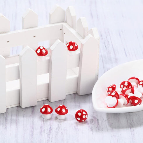 Jetec 24 Pcs Mini Mushrooms for Garden Miniatures Mushroom Figurines Garden Accessories Mushroom Model Decoration Landscape Plant Pot Bonsai Craft...