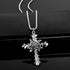 Cross Necklace for Men, Silver Cross Titanium Steel Necklace Creative Fashion Vintage Cross Pendant Necklace, Religious Jewelry Gift for Men Women...