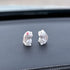 Set of 2 Cute Mini Bunny and Daisy Flower Vase Car Rearview Mirror Ornaments Funny Dashboard Decorations Kawaii Car Interior Accessories for Women...