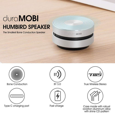 Wirelessly BT Mini Speaker Bone Conduction Wireless, Stereo Bass Sound Creative Portable Speaker Mini Size Music Player Built-in Mic Sound Box for...