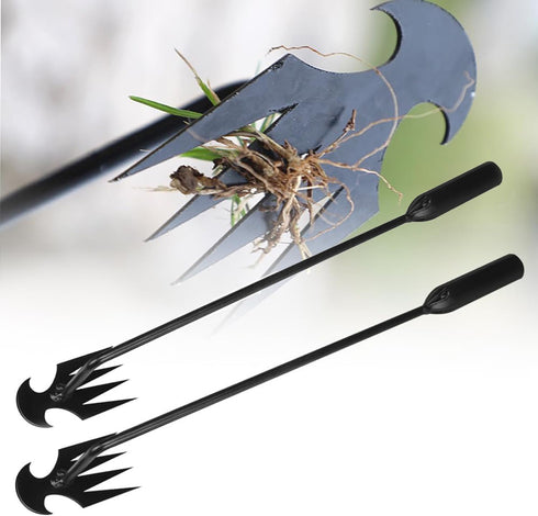 2pcs Weeding Artifact Uprooting Weeding Tool, Garden Weeding Tool 4 Tooth Manganese Steel, Portable Garden Weeding Tool, Multi-Function Weeding To...