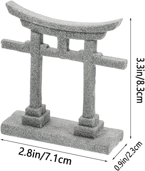 Aquarium Decorations Asian Japanese Shinto Torii Gate Fish Tank Decorations Miniature Shrine Japan Style Ornament Underwater Landscape Decoration,...