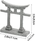 Aquarium Decorations Asian Japanese Shinto Torii Gate Fish Tank Decorations Miniature Shrine Japan Style Ornament Underwater Landscape Decoration,...