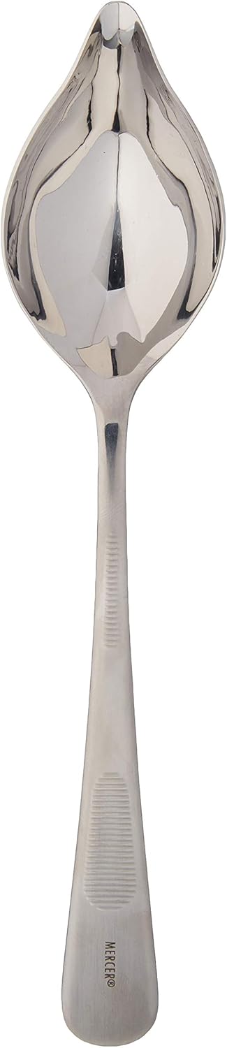 Mercer Culinary 18-8 Stainless Steel Saucier Spoon with Tapered Spout, 8-1/2 Inch,Silver...