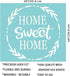 Silkscreen Stencil for Painting on Wood - 10x10 Inch Home Sweet Home Adhesive Mesh Transfer Stencils Template - Reusable Paint Stencil for Signs, ...