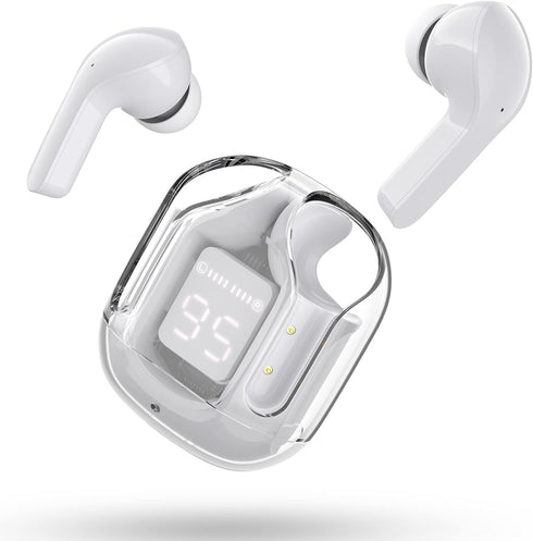 ACEFAST T6 Wireless Earbuds, Bluetooth Headphones with ENC Noise Canceling Translucent Earphones, HiFi Dual Stereo Microphone Mini in-Ear Earbuds ...