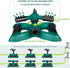 Elly Decor Automatic 360 Rotating Sprinkler, Adjustable Garden Water Lawn Irrigation System of 3 Arm Sprayer 32.8 feet Spray Distance...
