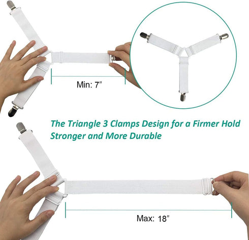 Bed Sheet Holder Straps Sheet Keepers Bedsheet Holders Fasteners 2 Sets...