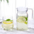 SEWACC 2 Pcs pot cold water bottle beverage kettle 21oz/600mL glass pitcher with lid covered pitchers iced tea pitcher fridge jug water jar clear ...