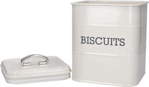 Living Nostalgia Biscuit tin 14,5x19cm, Metal, Antique Cream, 14.5 x 19 cm...