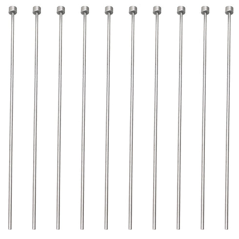 Utoolmart 2mm Dia Round Tip Steel Straight Ejector Pin Punch 150mm Long Silver Gray 10pcs...