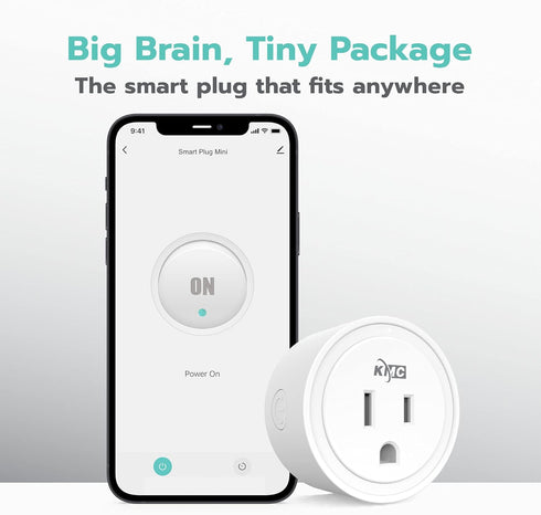 KMC Smart Plug Mini 4-Pack, Wi-Fi Outlets for Smart Home, Remote Control Lights and Devices from Anywhere, No Hub Required, ETL Certified, Works w...