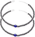 JewarHaat CZ Ad Gold Plated Indian Anklets for Women (Nazar Anklet-Silver and Black)...