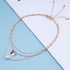 Bohemia Layering Necklace Choker Chain Gold Butterfly Pendant Necklace Chain Floating Pearl Choker Necklace Pearl Beads Necklace Jewelry for Women...