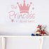 Maydahui 2 PCS Wall Sticker The Prince/Princess Sleep Here 12.6 Inch Little Crown Star Art Quotes Wall Decal Decor for Living Room Bedroom...