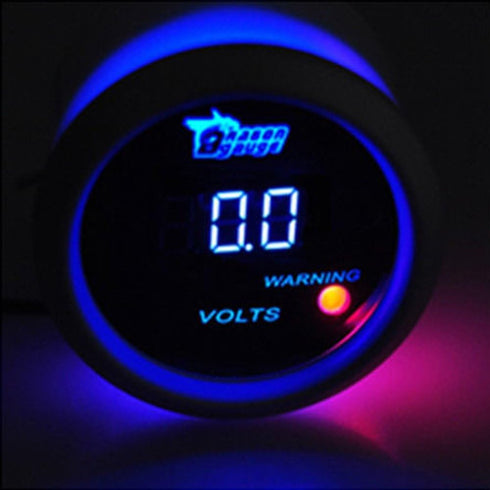 ESUPPORT Car 2" 52mm Digital Volt Voltage Gauge Blue LED...