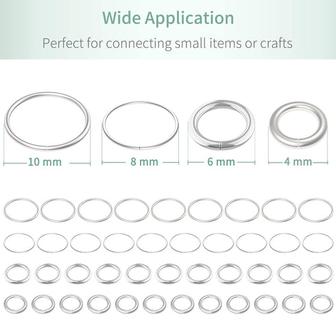 Uniclife 6 mm Silver Jump Rings for Jewelry Making Open Single Loops Mini Ring Connectors for Keychains and Necklace Repair (1000 PCS)...