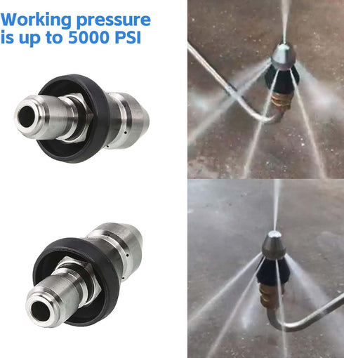 2 Pack Sewer Cleaning Tool High-Pressure Nozzle,Jetter Nozzle for Pressure Washer,Pipe Unclogger Nozzle,Sewer Cleaning Tool-Sewer Cleaning Tool Hi...