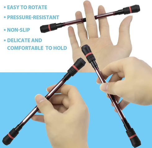 XIANNV 4 Pcs Spinning Cool Pens Stationery Set for Girls Boys Kids Teens Student Gift, Black Ink, ?0.5 mm?...