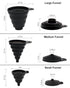 3 Sizes of Kitchen Funnel Set, Food Grade Funnels for Filling Bottles, Premium Silicone Collapsible Funnel for Transferring Liquid, Powder Transfe...