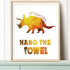 CHIEN-CHI LILI Wash Your Hands Dinosaur Bathroom Art Prints Set of 4(8”X10”), Motivational Quote Bathroom Room Decor for Kids Girls Boys Daughter ...