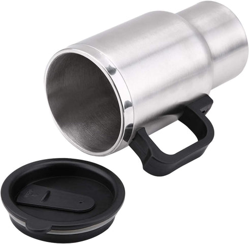 for mini electric kettle Gorgeri 12V Car Kettle, 450ml Electric In-car Stainless Steel Car Kettle Cup Travel Heating Cup Coffee Tea Car Cup Mug...