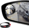 Ampper 2" Round Blind Spot Mirror, 360 Degree Adjustabe HD Glass and ABS Housing Convex Round Stick-On Mirror for Car (Black, Pack of 2)...
