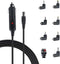 12V 2A Car Charger, Universal DC 5.5x2.1mm Charger Adapter with 8 Connector Tips for DVD Player, GPS, Bluetooth Speakers, Piano Keyboard, External...