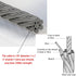 Garage Door Safety Cable for Extension Springs Galvanized Carbon Steel 8.5ft x 1/8" 7x7 Strands - 1Pair...