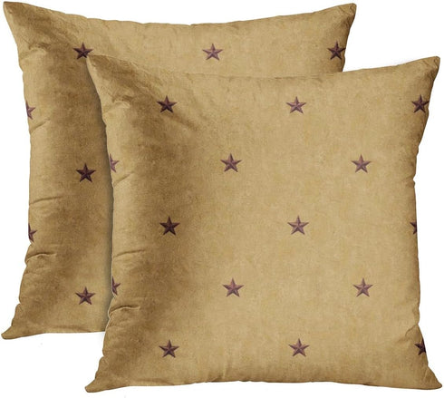 Emvency Throw Pillow Cover Rustic Americana Primitive Country Christmas Holidays Decorative Pillow Case Home Decor Square 18 x 18 Inch Pillowcase...