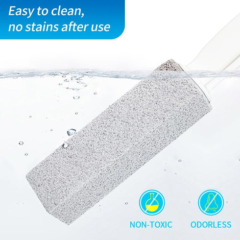 4TH Pumice Stone for Toilet Bowl Cleaning,Pumice Stick with Handle,Cleans Away Limescale Stain,Hard Water Rings, Calcium Buildup,Iron and Rust. Re...