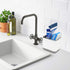 KeFanta Sink Counter Caddy, Plastic Dish Sponge Holder, Kitchen Brush and Scrubber Organizer with Drain Tray, White...