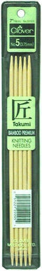 Clover 72684 Bamboo Double Point Knitting Needles 7 in. 5-Pkg-Size 5......