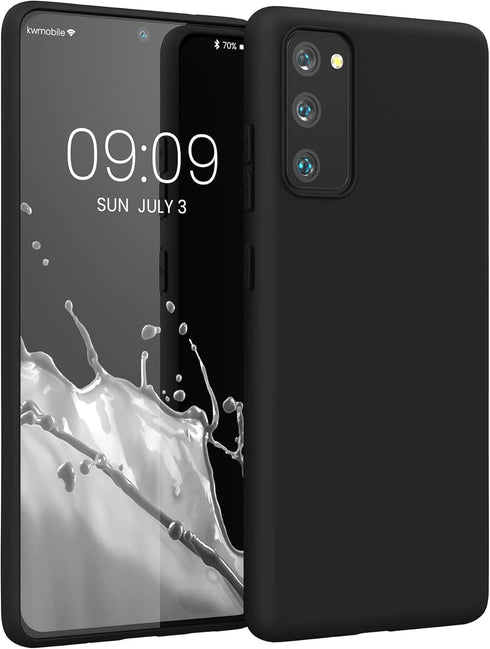 kwmobile Case Compatible with Samsung Galaxy S20 FE Case - Soft Slim Protective TPU Silicone Cover - Black Matte...