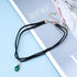 Vintage Layered Suede Choker Necklace Green Teardrop Clavicle Necklace Black Velvet Choker Necklace Cz Emerald Pendant Necklace Collar Jewelry for...