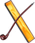 Hysagtek 16" Long Churchwarden Tobacco Pipe Wooden Long Stem Smoking Pipe with Gift Box, Pattern Random...
