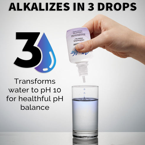 Alkalife Alkaline Water Drops | pH Booster Alkalizer for Drinking Water | Essential Mineral Additive, Electrolyte Hydration Supplement | Neutraliz...