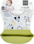 Kushies Silisoft Bib, Waterproof Top with Soft Silicone catch all pocket for Babies and Toddlers...