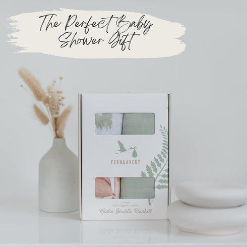 Fern & Avery Baby Swaddle Blankets - Receiving Blanket for Boys & Girls - Lightweight Breathable Organic Cotton - Gender Neutral Swaddle Blankets ...
