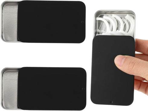 2 Pcs Portable Dental Floss Case Sliding Dental Pick Dispenser Box Metal Compact Glide Flosser Organizer Refillable Floss Holder for Oral Care Tra...