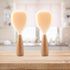 2 Pack Silicone Rice Paddle Spoon with Wood Handle, Nonstick Standing Rice Cooker Spatula Kitchen Tool...