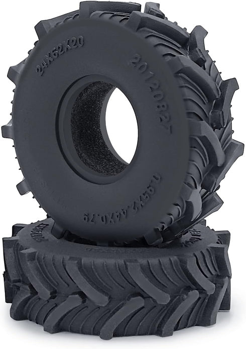 MOHERO 4PCS 1.0" Soft Mud Terrain Rubber Tyre 1.0 Wheel Tires for 1/24 Axial SCX24 Bronco Gladiator Deadbolt RC Crawler Car Upgrade (62mm)...