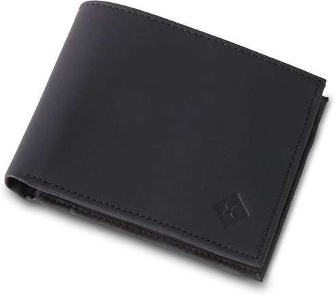 Kolossus Wallet for Men, Full Grain Leather, Minimalist Slim, RFID Blocking, Billfold with 6 Card Slots (Black)...